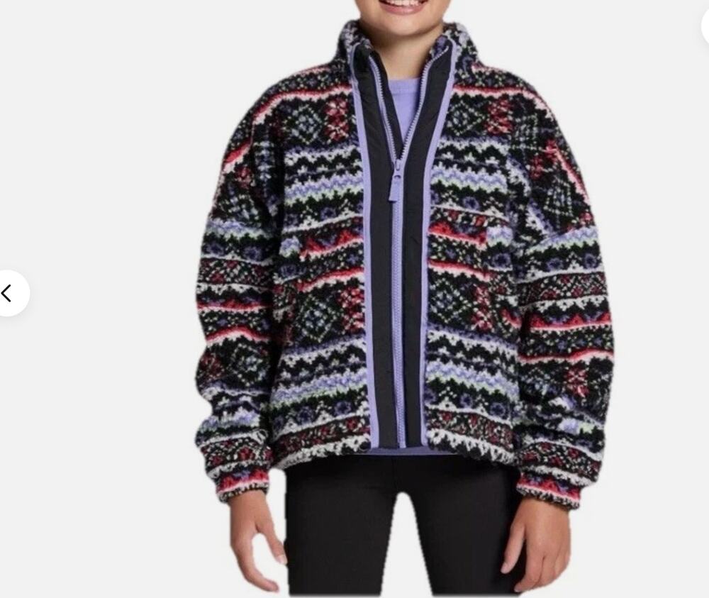 DSG | GIRLS COZY FLEECE FULL ZIP | SIZE L (14) | NWT